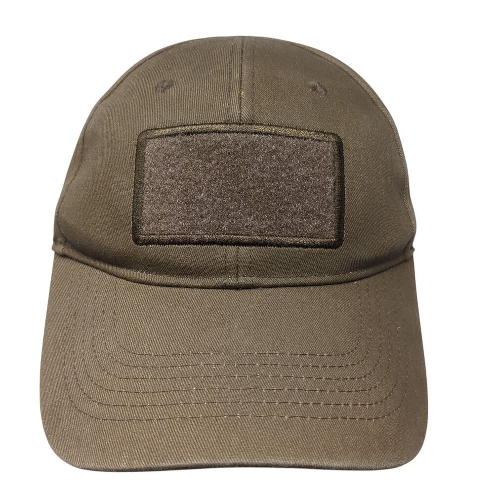 Hook & Loop Baseball Cap Brown One Size Adjustable 6 Panel Blank Cannae